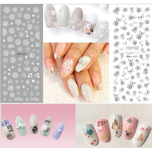 1 Sheet  Starfish shells Stickers 3D Nail Stickers Image Transfer Decal  Adhesive Nail Art Decorations 2024 - buy cheap