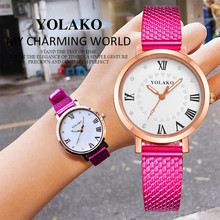 YOLAKO luxury brand casual  ladies women watches Women's Casual Quartz Leather Band New Strap Watch Analog Wrist Watch A40 2024 - buy cheap