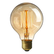 Винтаж Эдисон светодиодный G80 E27 можно использовать энергосберегающую лампу или светодиодную лампочку) 220v праздничный светильник s 40w Светодиодная лампа накаливания Lampada для домашнего декора Светильник лампы 2024 - купить недорого