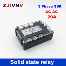 AC-AC 20A 80-250VAC control 480VAC 3 fases relés de estado sólido AC trifásico SSR 20Amp ZG33-320A 2024 - compra barato
