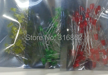 150pcs/lot 3mm Red Yellow Green LED Round Light-emitting diode Mixed Color Three colors. Free Shipping! 2024 - buy cheap