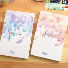 deli pink Feather Student Notebook Hard Copy Diary Book Notebook School Supplies Stationery School-supplies Composition Book 2024 - buy cheap
