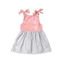 Newborn Kids Baby Girl Floral Tutu Dress Summer Vestidos Toddler Girls Princess Knot Striped Dresses Sleeveless Sundress 2024 - buy cheap