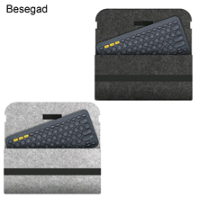 Besegad Portable Dustproof Felt Storage Bag Case Cover Sleeve for Logitech K380 Bluetooth Keyboard 2024 - buy cheap