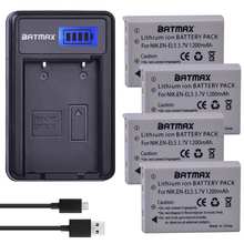 Batería ENEL5 EL5 de 4 EN-EL5 + cargador USB con LCD para Nikon Coolpix P4 P80 P90 P100 P500 P510 P520 P530 P5000 P5100 5200 P6000, 4 Uds. 2024 - compra barato