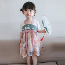 Chinese Style Summer Infant Girls Clothes Baby Toddler Girl Princess Dress Girl Short Sleeve Floral Kids Dresses Party For Girls 2024 - buy cheap