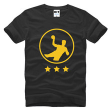 Handball creativo impreso camiseta para hombre Camiseta para hombres 2016 Nuevo manga corta cuello redondo algodón camiseta Top Camisetas hombre 2024 - compra barato