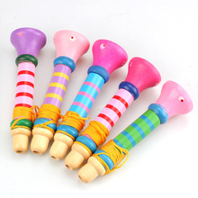 Wooden trumpet blowing children's whistle toys baby playing musical instruments early childhood education toys wholesale 2024 - buy cheap