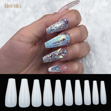 500Pcs/Bag Fashion French False Nails Ballerina Coffin Shape Fake Nails UV Gel Natural Fingernails Manicure Tips Press on 2024 - buy cheap