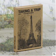 28pcs / Box "Travel - European black-and-white sketches Post Cards set" Kraft paper gift cards / Christmas Greeting card 2024 - buy cheap