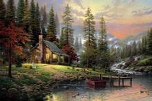 A Peaceful Retreat Thomas Kinkade HD Canvas Print Home Decoration Living Room Bedroom Wall Pictures Art Painting 2024 - buy cheap