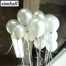 Lote de 10 globos inflables de látex para helio, 21 colores, decoración de boda, suministros para fiestas de cumpleaños, 10 unidades 2024 - compra barato