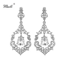 Miallo Classic Crystal Alloy Wedding Party Water Drop Earring for Women Girls Rhinestone Bridal Long Earring Bride Bridesmaids 2024 - buy cheap