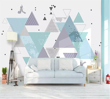 Beibehand-papel de parede personalizado, 3d, mural, moderno, geométrico, irregular, triangular, decoração da casa, sala de estar, tv 2024 - compre barato