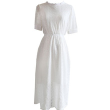 B2906 2021 summer new style student women fashion white show thin lace dress cheap wholesale 2024 - buy cheap