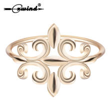 Cxwind-Anillo de flor de lys para mujer, joyería con abalorio, anillo cruzado de dedo Midi para mujer, declaración de regalo, venta al por mayor 2024 - compra barato