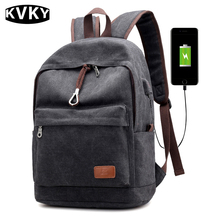 Школьный рюкзак KVKY для девочек-подростков, Сумка с USB-зарядкой и защитой от кражи для ноутбука 15 дюймов, мужской портфель 2024 - купить недорого