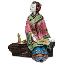 Figuritas de cerámica de estilo chino para decoración de sala de estar, figuritas de porcelana clásicas simples y modernas, hechas a mano, X1725 2024 - compra barato
