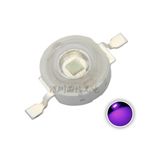 Lâmpada uv de alta potência, led de 3w, roxo, 395-400nm 700ma 100-3.4 v, 15-20lm, 45mil, 3.6 peças