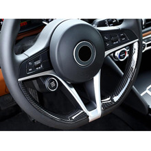 Yaquicka 2 pçs/pçs/set tiras de volante interior do carro guarnição capa estilo para alfa romeo giulia stelvio 2017 acessórios automóveis abs 2024 - compre barato