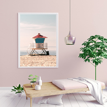 Póster lienzo artístico rosa, pintura de Palma, carteles e impresiones de paisaje marino, imagen de pared para sala de estar, decoración nórdica para el hogar 2024 - compra barato