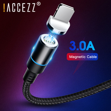 !ACCEZZ 3A Fast Charging Magnetic USB Cable For iPhone 7 XR XS Plus Micro USB Type C For Samsung Xiaomi LG Magnet Charger Cables 2024 - buy cheap