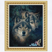 Animais lobo impresso dmc fotos 2981R-Rodada Diamante bordado ponto cruz diamante pintura mosaico 2024 - compre barato