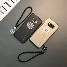 Лидер продаж высокое качество вышивка Чехол для телефона для samsung S9 Мягкие TPU чехол телефона с телефона ремешок для samsung S9 2024 - купить недорого