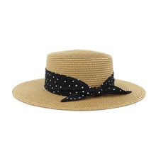 2019 Summer Straw Sun Hat For Women Flat Prok Pie Wide Brim Boater Beach Fedora Sunbonnet Hat 2024 - buy cheap