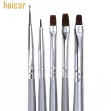HAICAR 5 шт./компл., УФ-гель, акриловая кисть для дизайна ногтей, для рисования, пунктировальный Бур, ручка для рисования, маникюрные инструменты для ногтей 161011 2024 - купить недорого