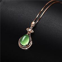 LUKENI Exquisite Zircon Green Vase Pendant Necklace For Women Jewelry Trendy 925 Silver Girl Clavicle Necklace For Lady Bijou 2024 - buy cheap