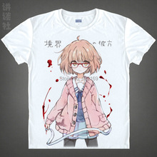 Beyond the Boundary Mirai Kuriyama T Shirt Cosplay Men's Japanese Famous Anime T-shirt Unique Gift Camisetas Masculina 2024 - buy cheap