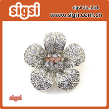 100pcs beautiful silver flower clear rhinestone brooch pin for wedding invitation 2024 - buy cheap