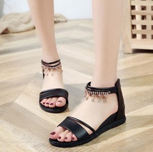 2018 new Women Shoes Female Sandals Summer Wedges Women's Sandals Platform Belt Bow Flip Flops Open Toe high-heeled 35-39 2024 - buy cheap