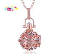 New  aroma diffuser oil necklace openable locket necklace 1pc necklace with 2pcs random colors felt balls 2024 - buy cheap