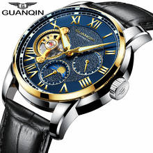 GUANQIN Sport Watch Top Brand automatic watches Men Tourbillon Luminous Moon Phase Sapphire Waterproof business Mechanical Watch 2024 - buy cheap