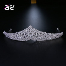 Be 8 2018 New Design Crown AAA Cubic Zirconia Flower Shape Wedding Bridal Tiaras Women Girl Hair Jewelry Accessories H064 2024 - buy cheap