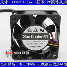 Новый вентилятор охлаждения SANYO DENKI SAN ACE 9A0612S406 6025 12В 6 см 2024 - купить недорого