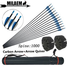Flecha de carbono de mezcla de Tiro con Arco recurvo, accesorios de tiro al aire libre, id4.2 mm, od6 mm, Spine1000, 32 pulgadas, 12 Uds. 2024 - compra barato