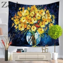 Zeegle Wall Hanging Boheme Tapestry 3D Floral Pattern Home Decor Living Room Background Wall Carpet Cloth Hippie Blanket 2024 - buy cheap