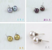 4 pairs/lot 7-8mm Size Natural REAL Pearl Earrings Cultured Wedding Bridal Stud Earrings Freshwater Fashion Jewelry 2024 - buy cheap