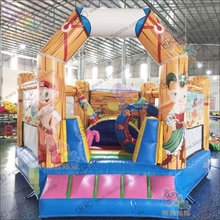 Mini Size Pirate Theme Activity Bouncy Trampoline / Inflatable Small House Castle With Bouncer 2024 - buy cheap