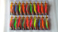 20pcs Glow in Dark Luminous Fishing Lures Baits Squid Egi Shrimp jigs Hooks.11.5cm   16g 2024 - buy cheap