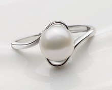 Real Freshwater Pearl Ring FREE SIZE Finger Ring Hot Cheap Sale Fashion Sterling Silver Jewelry 2024 - buy cheap