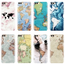 TPU Soft Silicone Phone Case For Huawei P9 P10 P20 Lite Pro Plus P Smart World Map Back Cover For Huawei P7 P8 P9 Lite Mini 2017 2024 - buy cheap