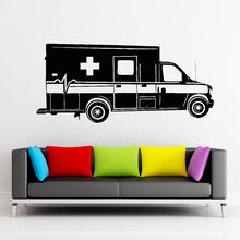 Ambulance Car Wall Decal Medicine Mural Vinyl Stickers Window Wall Decals Bedroom Home Decoration Self Adhesive Wallpaper D377 2024 - buy cheap