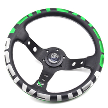 Racing Sport Steering Wheel 330mm Deep Universal Leather Green Red Pink Vertex Steering Wheel 2024 - buy cheap