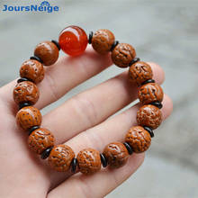 JoursNeige KingKong Bodhi Bracelets Beads Round Bodhi Seeds Buddha Prayer Wood Japa mala Lucky for Women Men Hand string 2024 - buy cheap