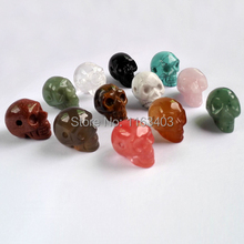 natural stone skull pendants for jewelry making beads fit DIY skull Charm Pendant Fit Necklace12pcs/lot Free shipping wholesale 2024 - buy cheap