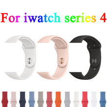 silicone strap For Apple watch band 4 42mm 44mm iwatch band series 3 2 1 38mm/40mm correa wrist Bracelet belt watch Accessories 2024 - buy cheap